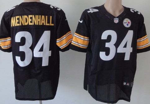 Nike Elite Jersey Pittsburgh Steelers 34 Rashard Mendenhall Black